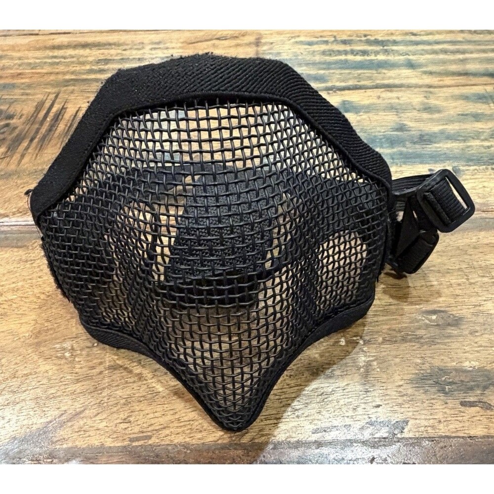 Iron Half Face Lower Mesh Airsoft Paintball Mask Adjustable Protection Safety